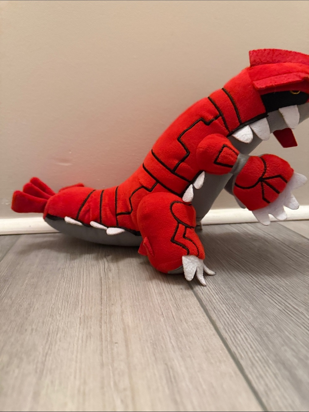 Pokemon Red and Gray Groudon Plush Toy